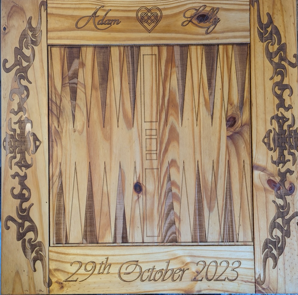 Bespoke backgammon board